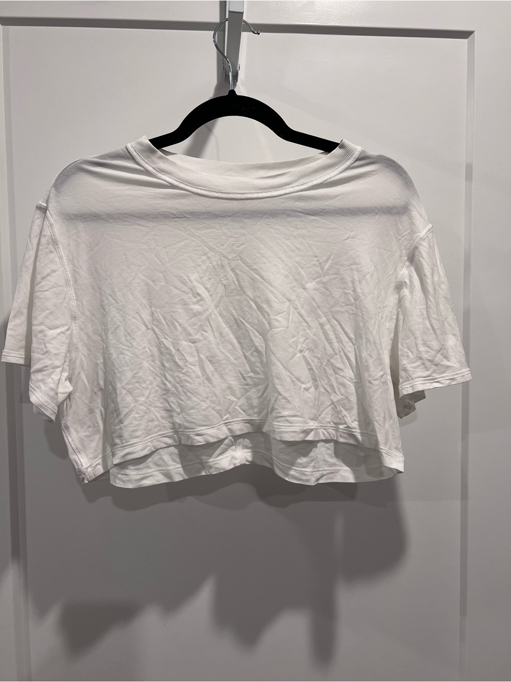 Lululemon White Cropped Women's Tee - Classic Casual Top